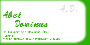 abel dominus business card